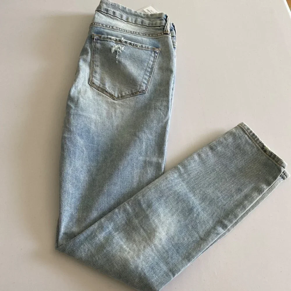Dear John Mid Rise Belle Isle Skinny Jeans Womens Size 27 Distressed NWT